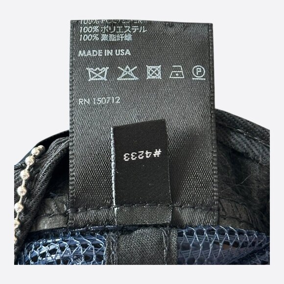 Amiri Blue & White MA Logo Kids Trucker Hat - Picture 7 of 7